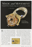 Jewelry Artist Magazine "Magic and Movement, Claudio Pino's kinetic rings are cyclic jeweled worlds" By Nina Graci Jewelry Artist Magazine, September 2008, USA p.35, pp. 46-53