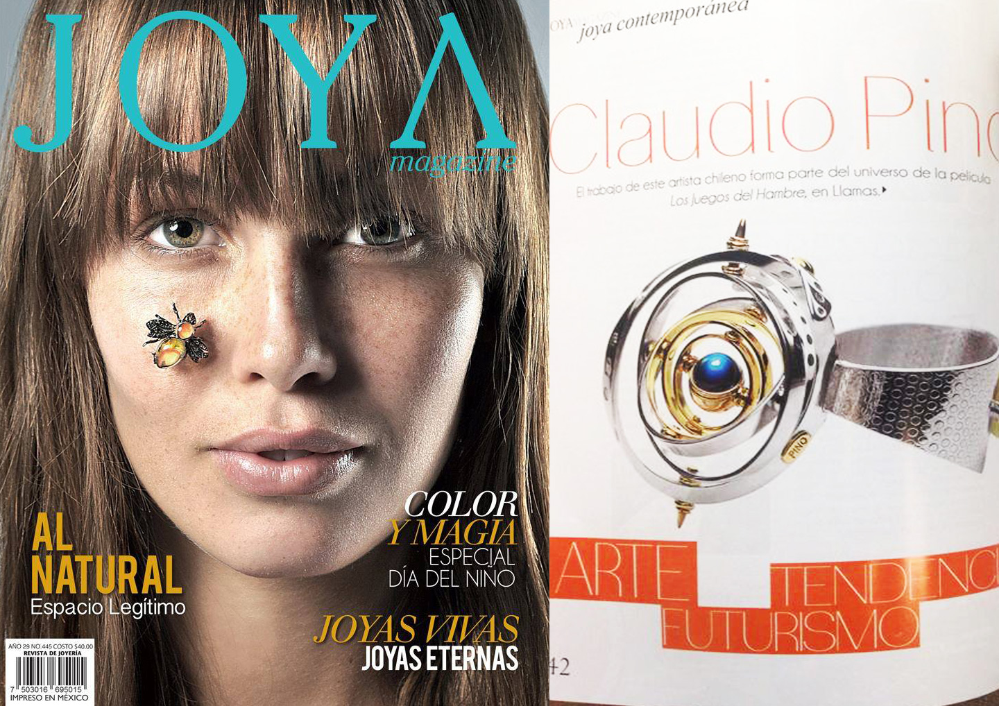 JOYA Magazine "Claudio Pino" By Damian Pineda JOYA Magazine, April 2014, Mexico pp. 109-115